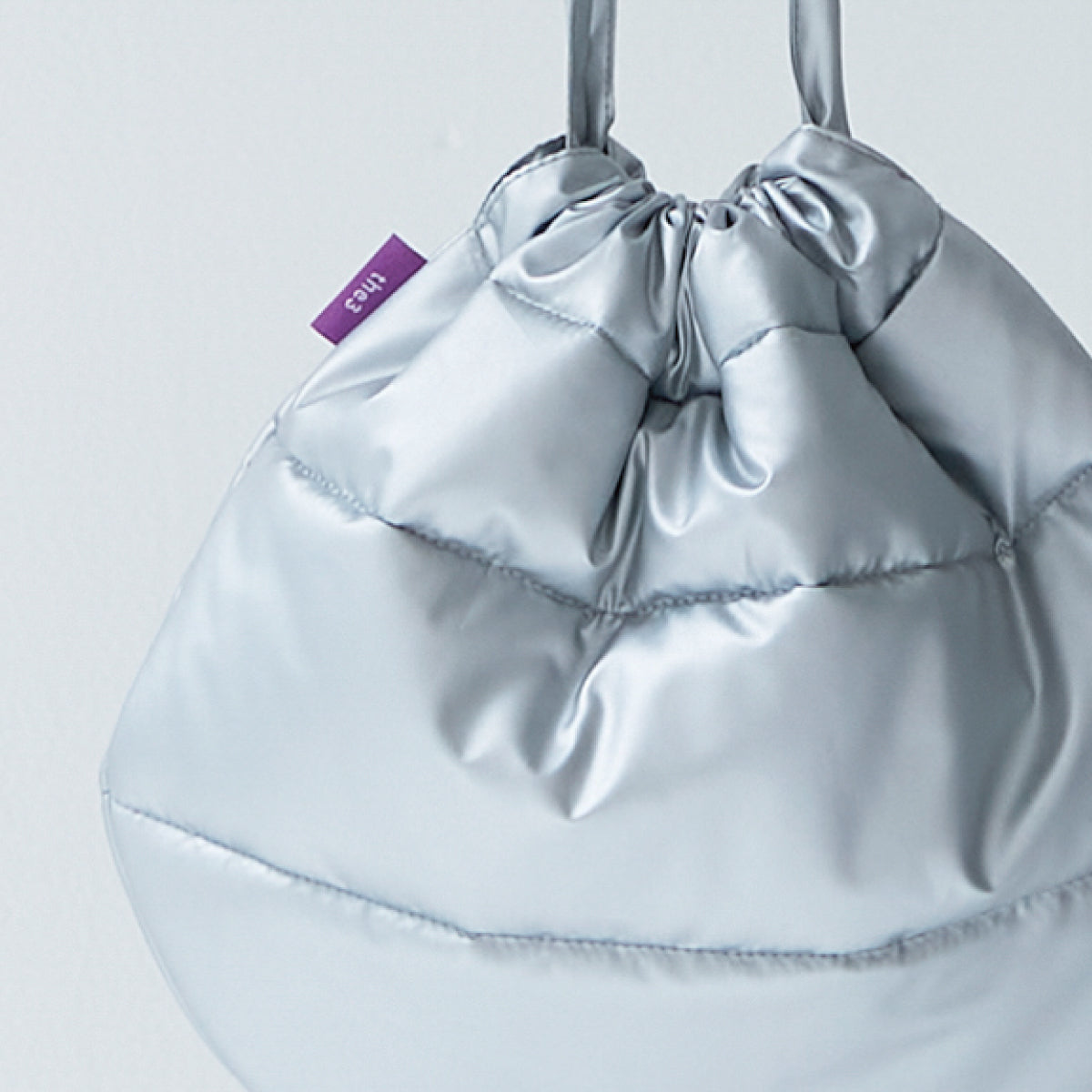 kinchaku bag / silver