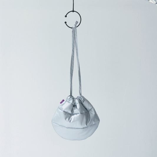 kinchaku bag / silver