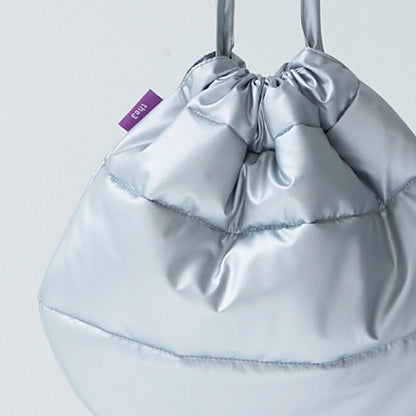 kinchaku bag / silver