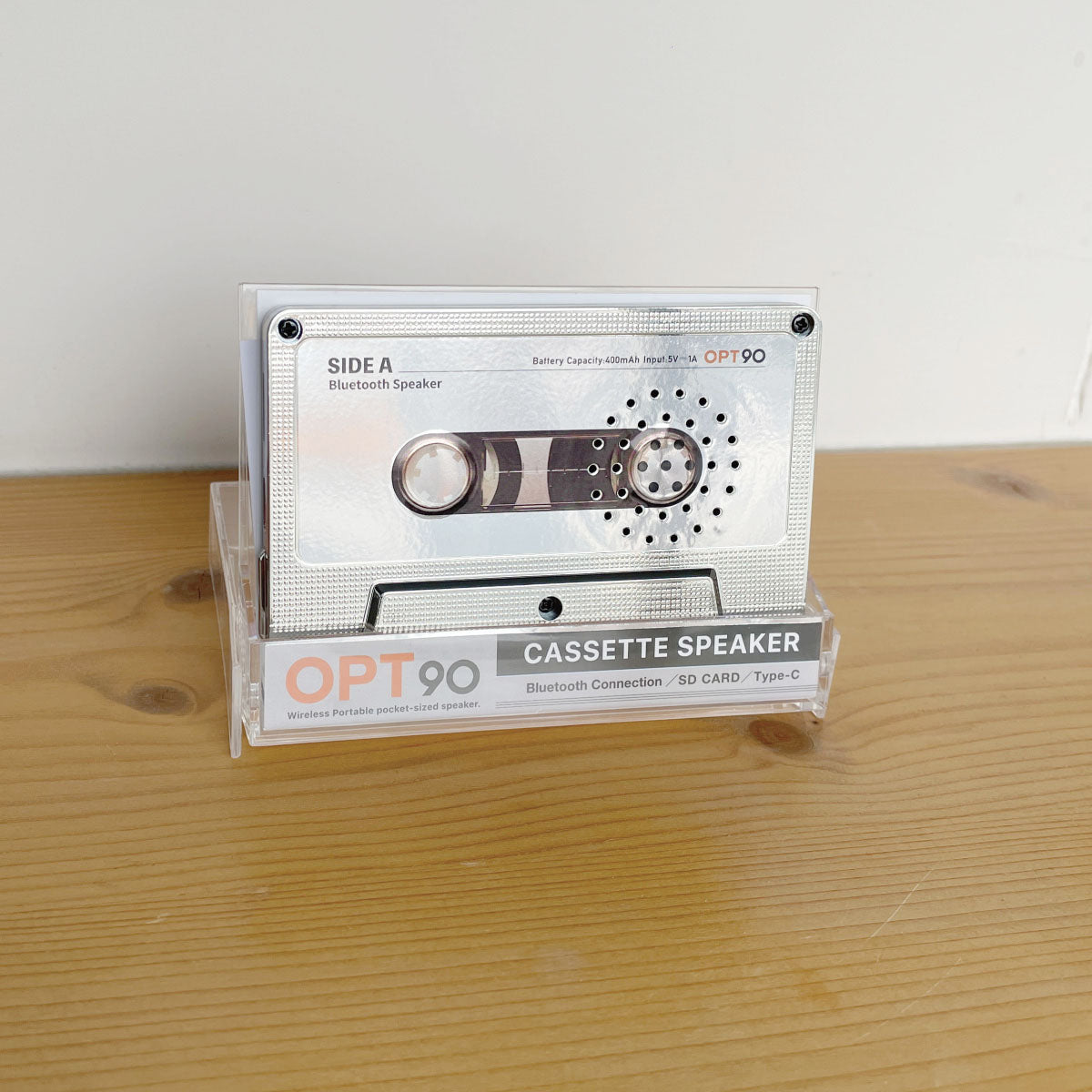 カセットテープスピーカー silver