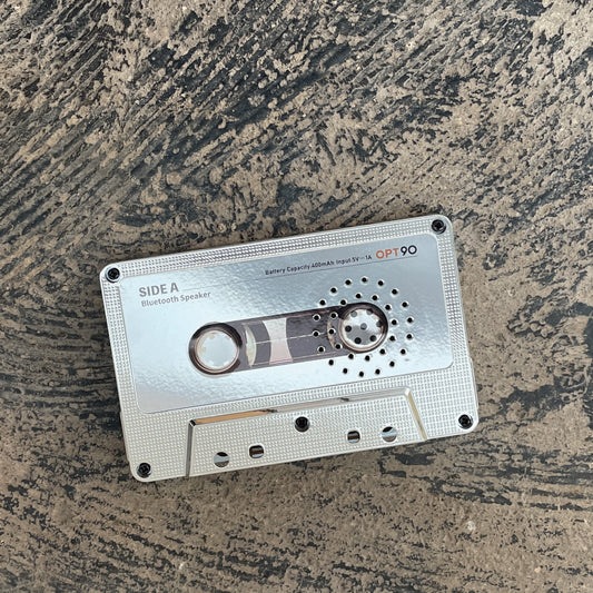 カセットテープスピーカー silver