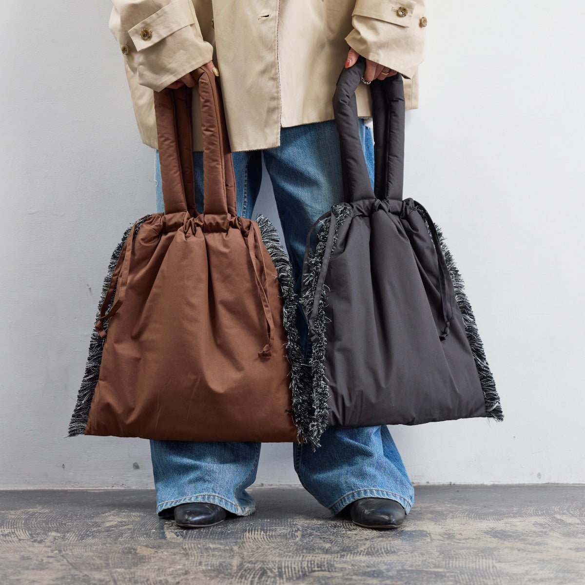 Quilting tote bag "fringe"
